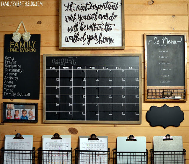 TUTORIAL: Family Command Center Chalkboard  DIY Chalkboard Calendar —  Hoopla! Letters