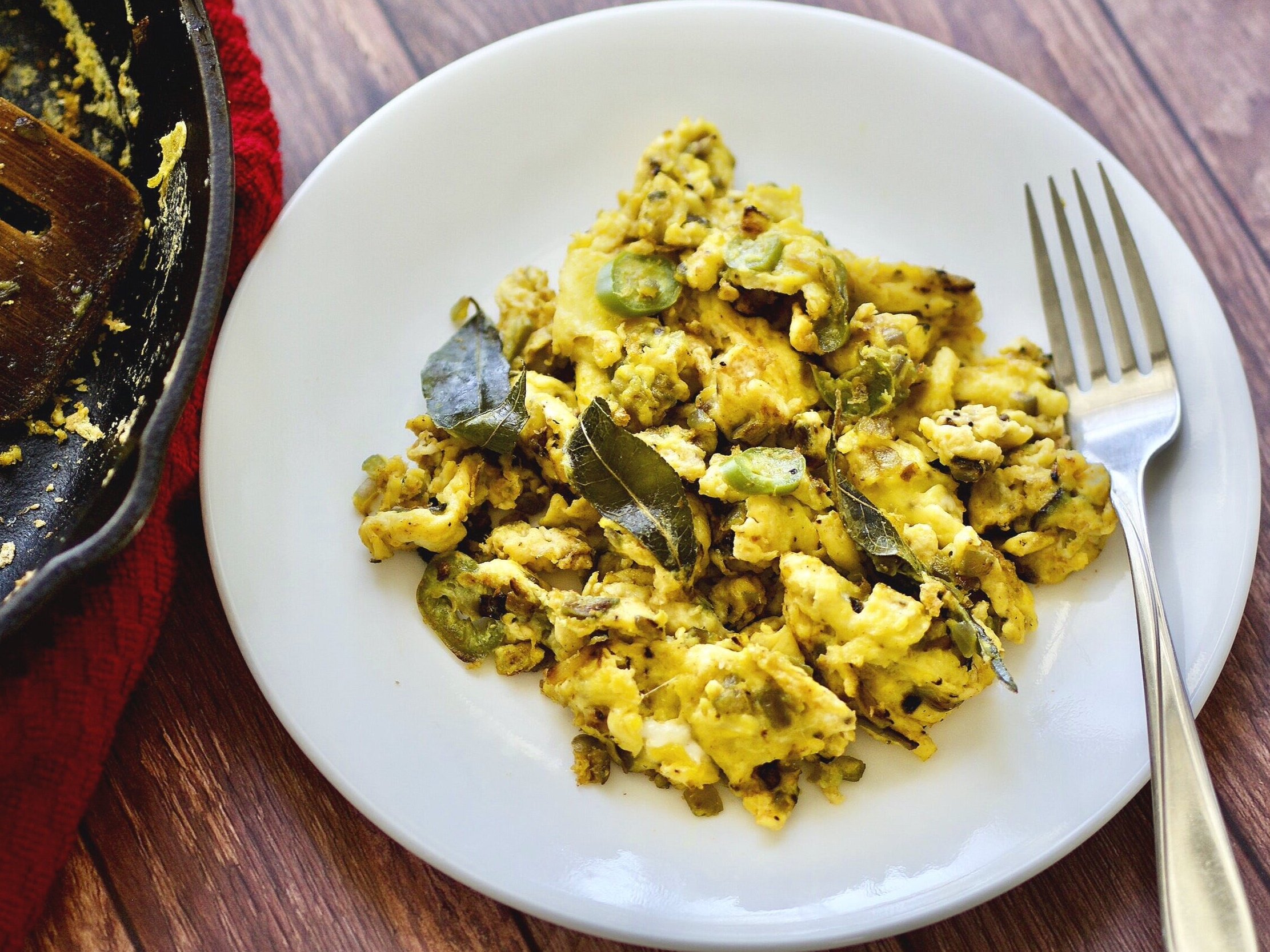 KeralaStyle Spicy Scrambled Eggs — Joby's Test Kitchen