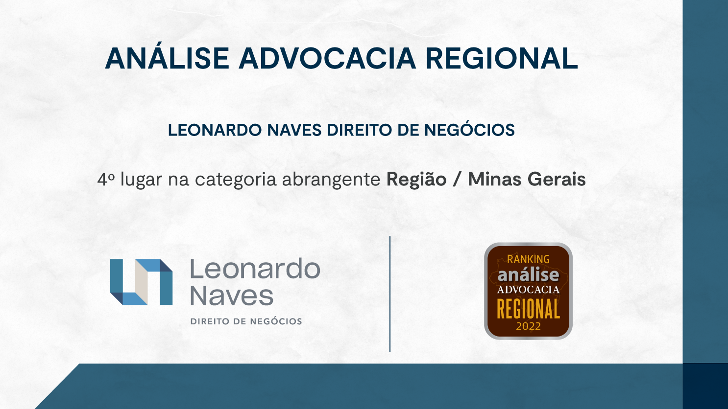 RECONHECIMENTO COMO UM DOS ESCRITÓRIOS MAIS ADMIRADOS DE MINAS GERAIS