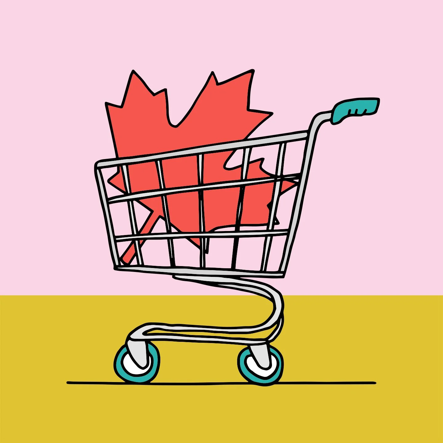 Buy Canadian: spot illustration for Canadian Business magazine