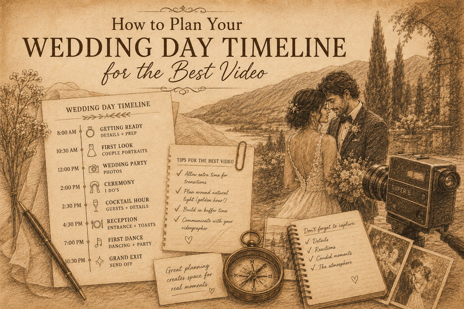 How to Plan Your Wedding Day Timeline for the Best Video