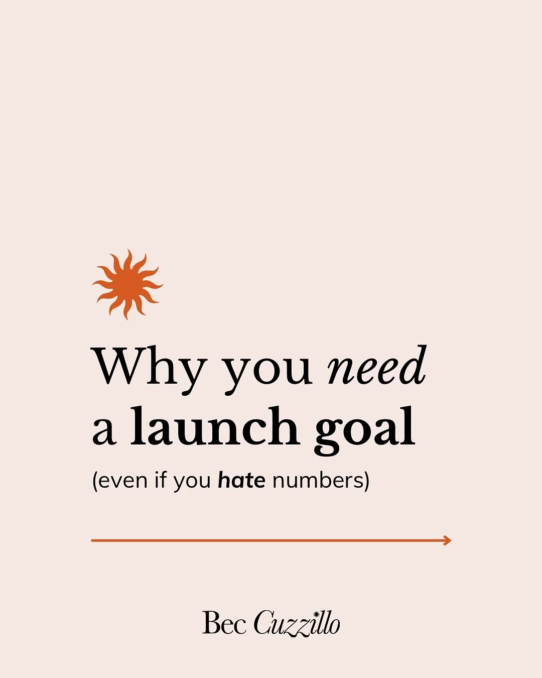 If this doesn’t convince you to set a launch goal and get around your numbers… 👀
But seriously, when you translate a $$ goal into:
→ number of sales
→ % conversion
→ waitlist size
→ weekly actions…
Your laun