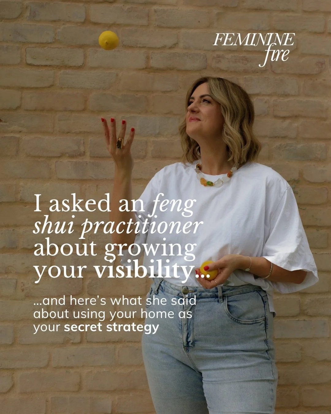 Feng shui practitioner and founder of @ninelemonsfengshui, Steph McConachy came on the Feminine Fire Podcast to talk about how she exploded her visibility using Feng Shui and how you can use your home as your energetic advantage too.

Comment PODCAST