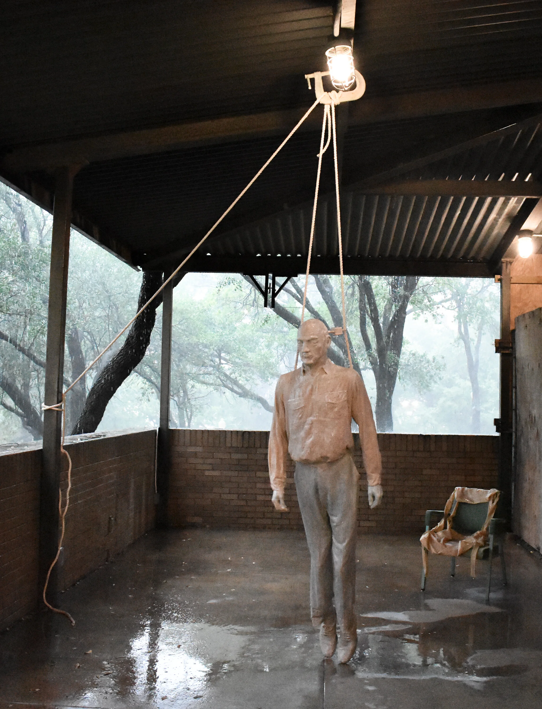 Man Skin, Liquid Latex, Men's Apparel, Mannequin parts, clay, styrofoam, rope, C-clamps, chair, 2019