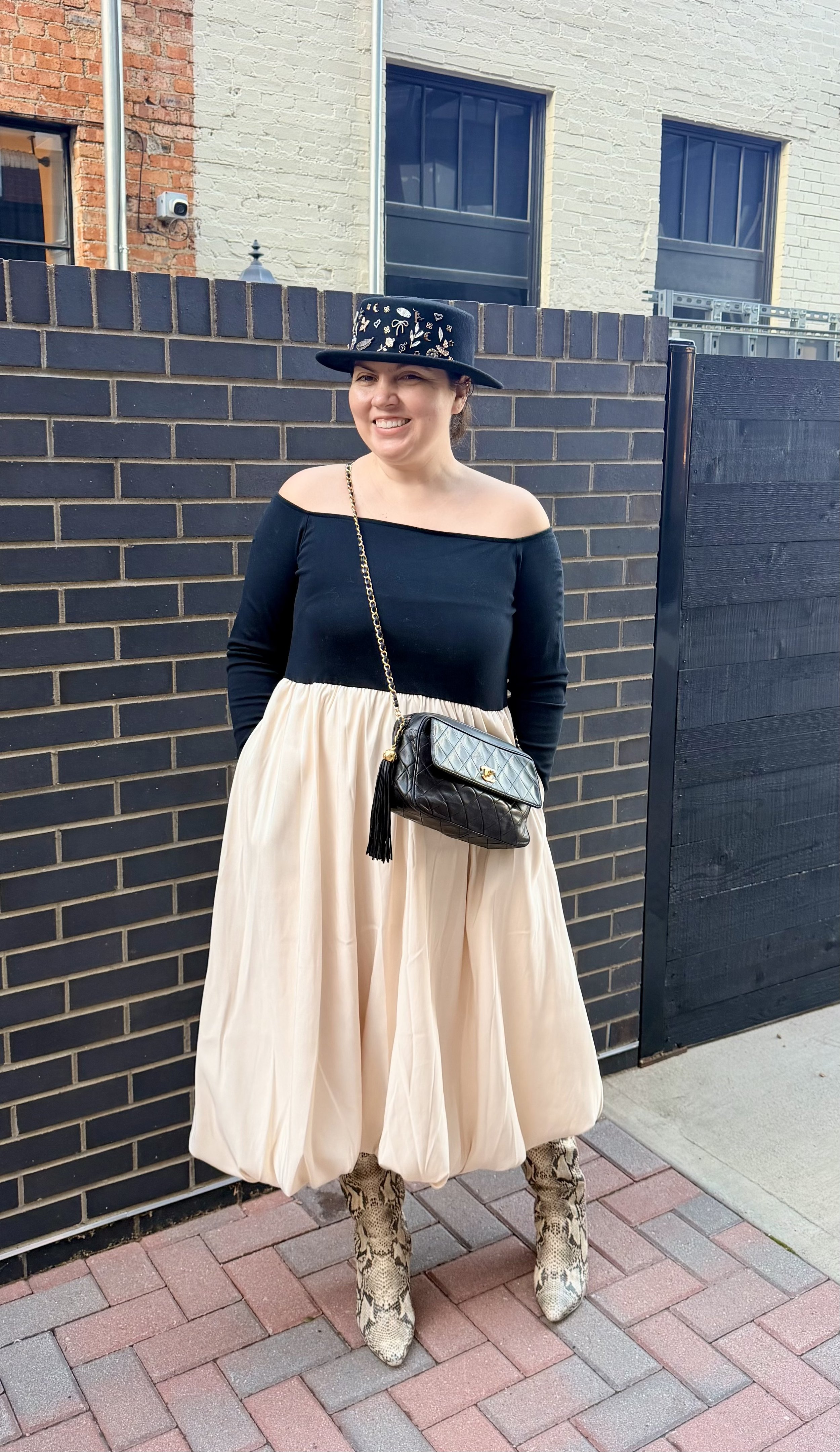 Target Dress with Anthro Boat Hat