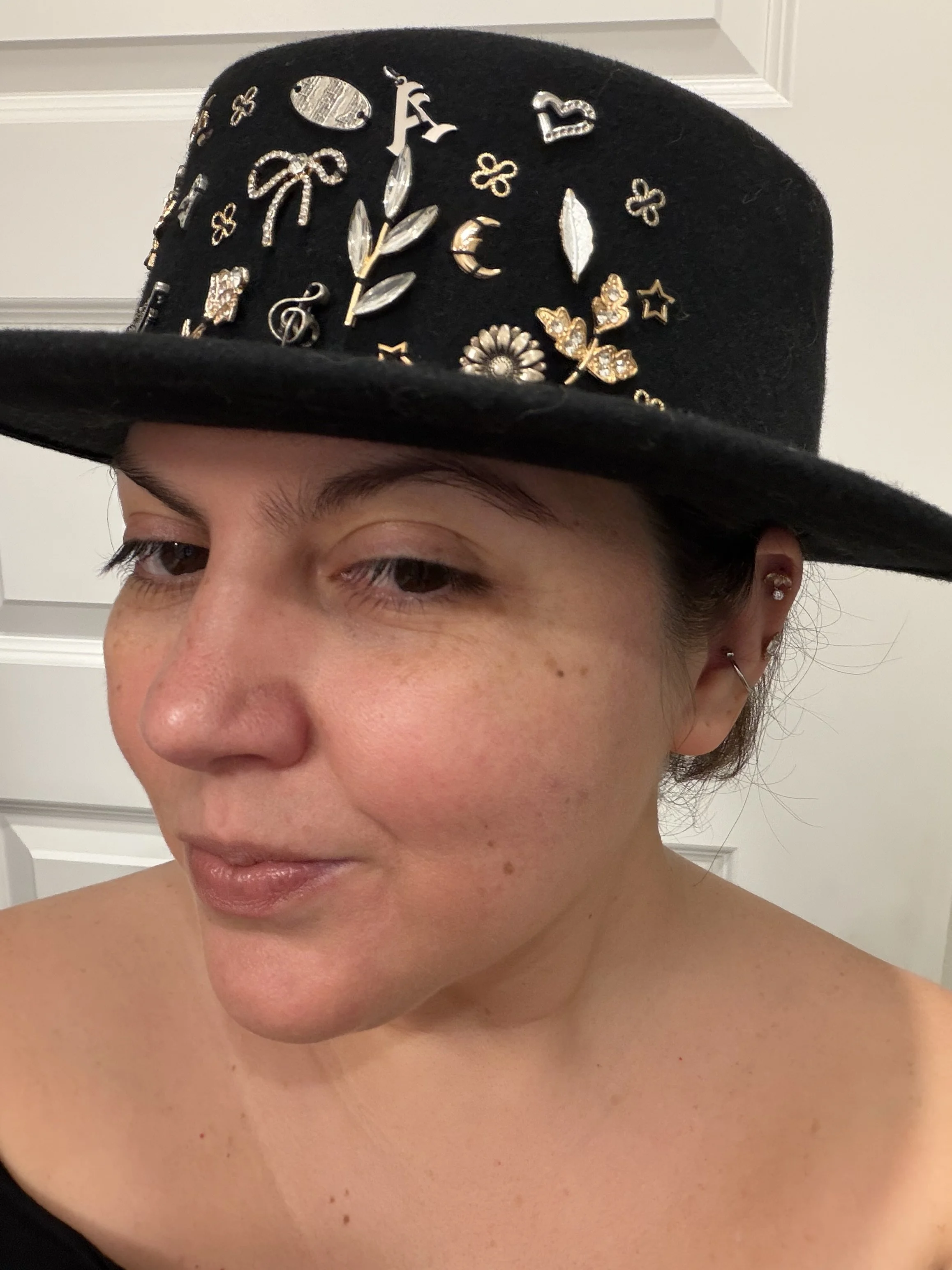 Anthropologie Embellished Boat Hat