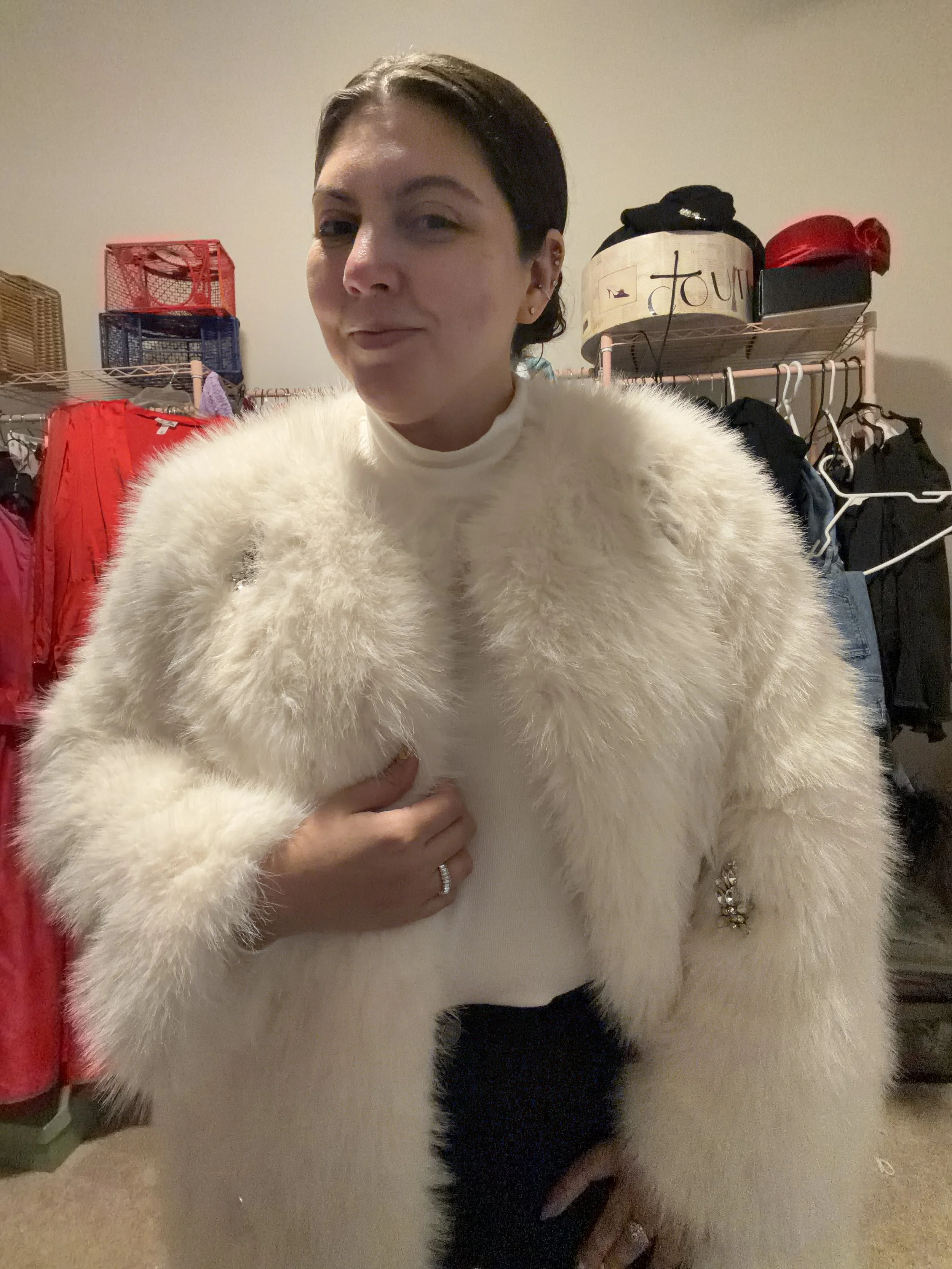 Farmers Market Jewel White Coat