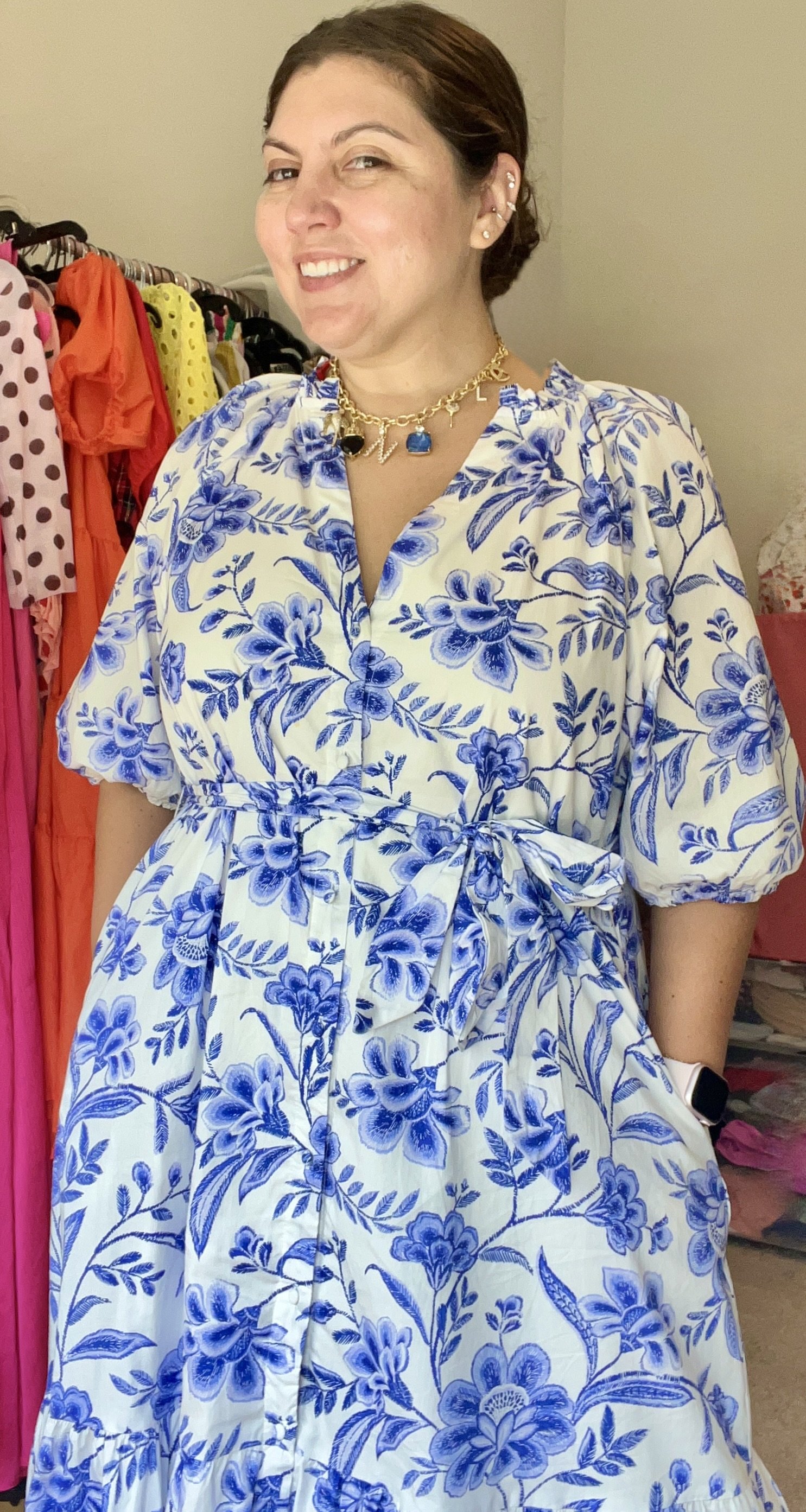 Sugarlips Blue and White Flower Dress