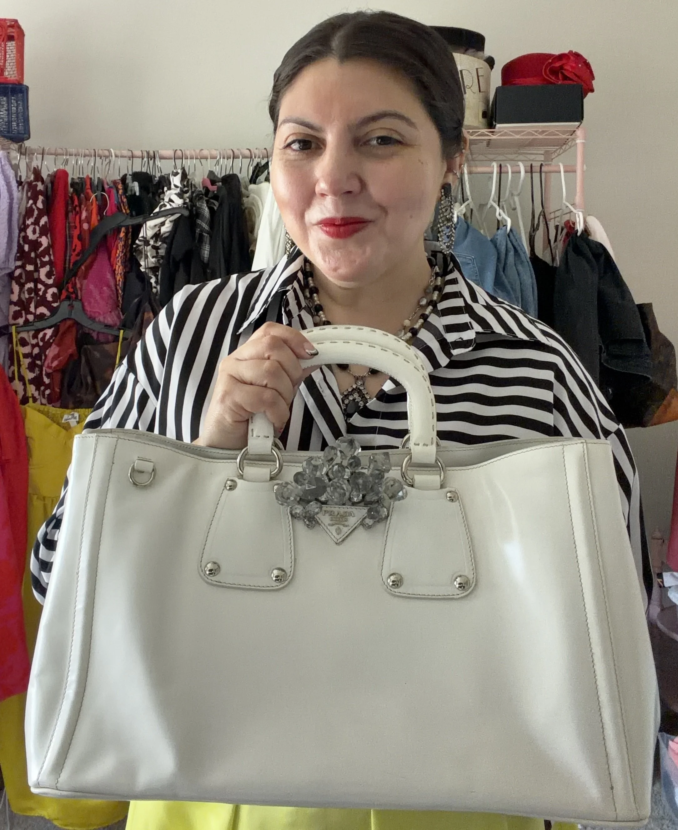 Prada Spazzolato Bag Close Up