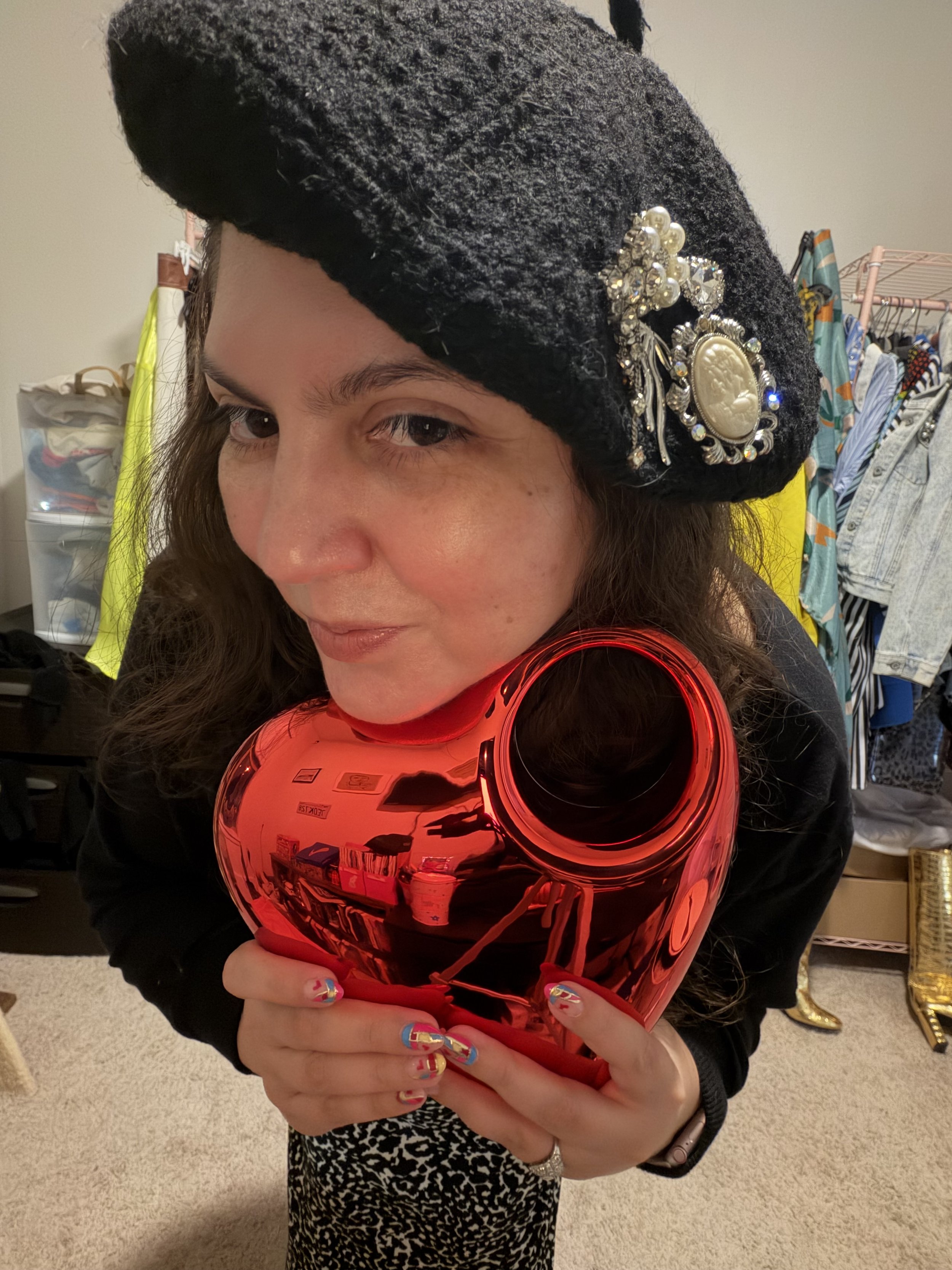 Target Beret with Brooches