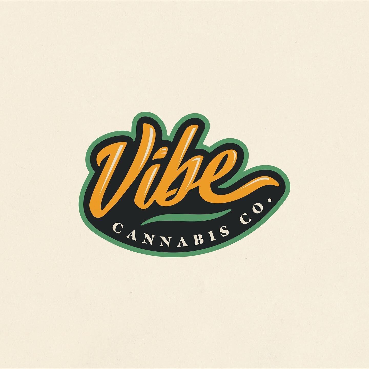 Customized Type Lockup for Vibe Cannabis 🌲 
&mdash;&mdash;
Vibe was looking for a recognizable script that would stand out in their space. Super happy with what we came up with. Thanks Ryan!
&mdash;&mdash;
@vibe_kelso 
&mdash;&mdash;
&bull;
&bull;
&