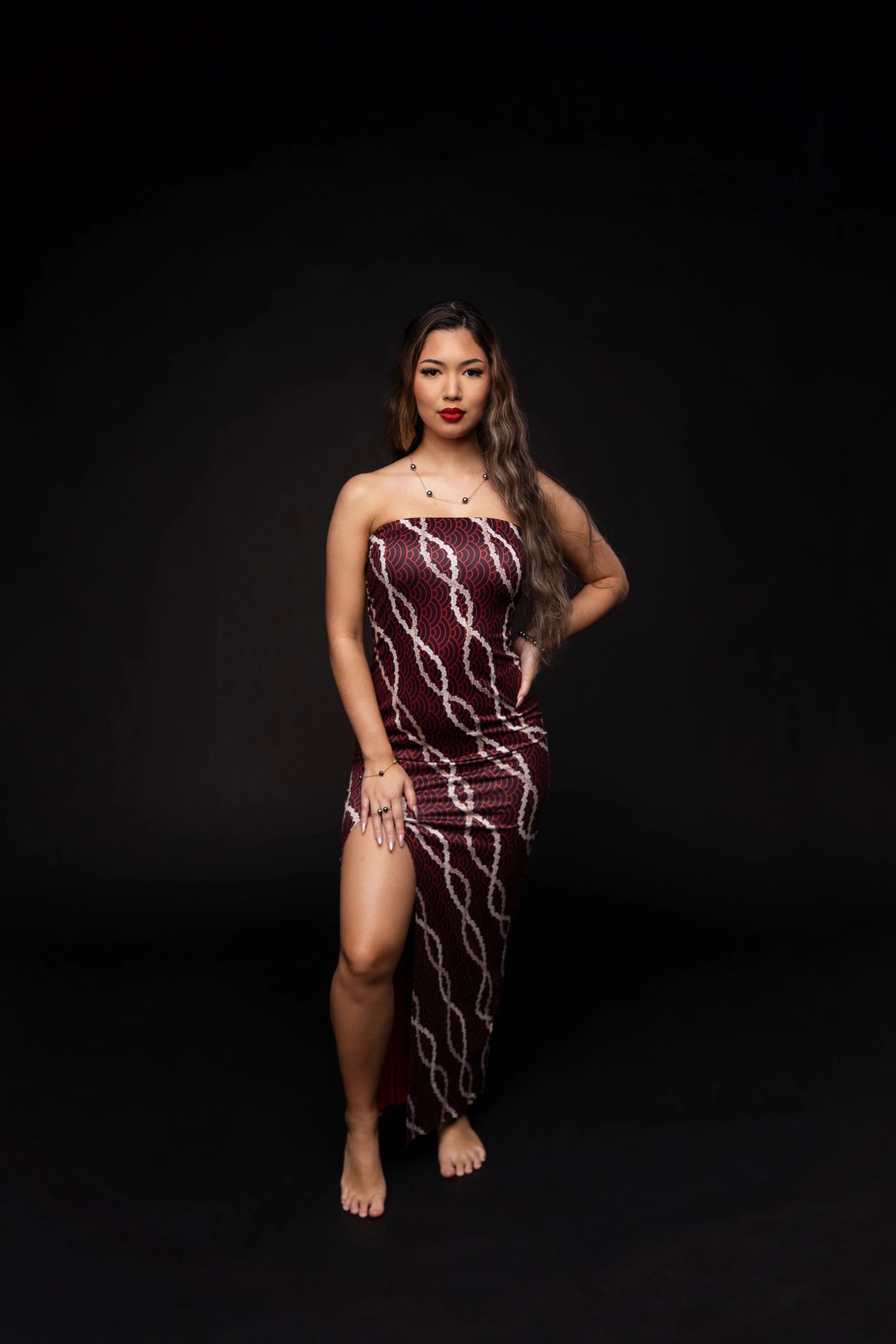 Ipo Long Dress | Berry Wine | Pupu Aloha