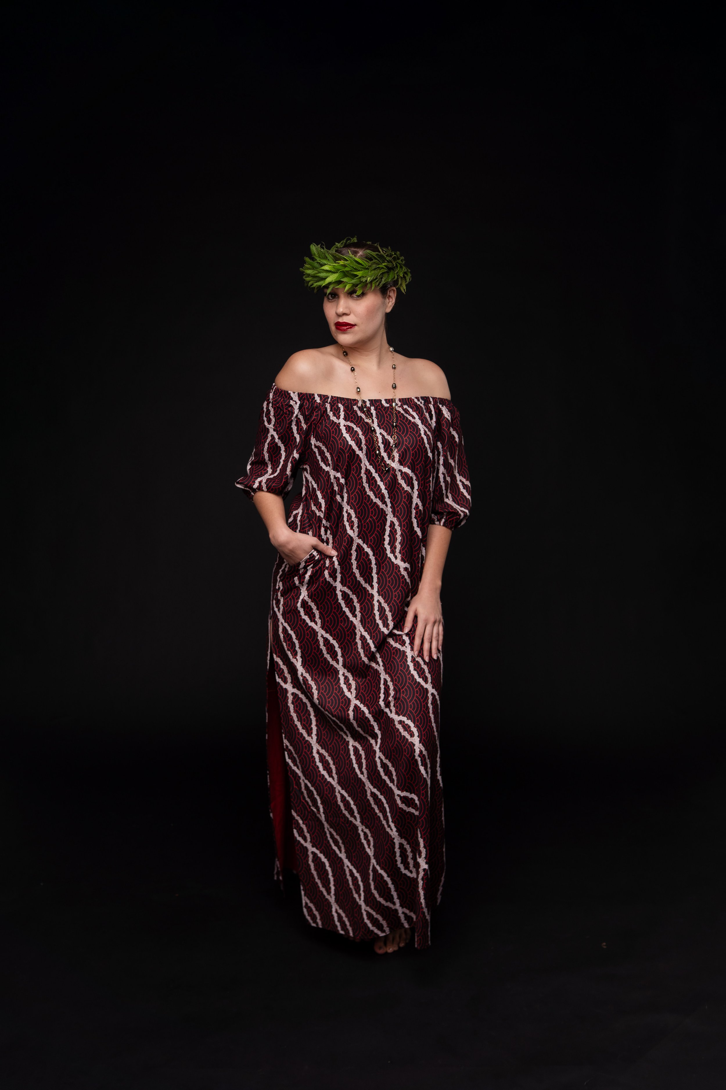 Hiwi Long Dress | Berry Wine | Pupu Aloha