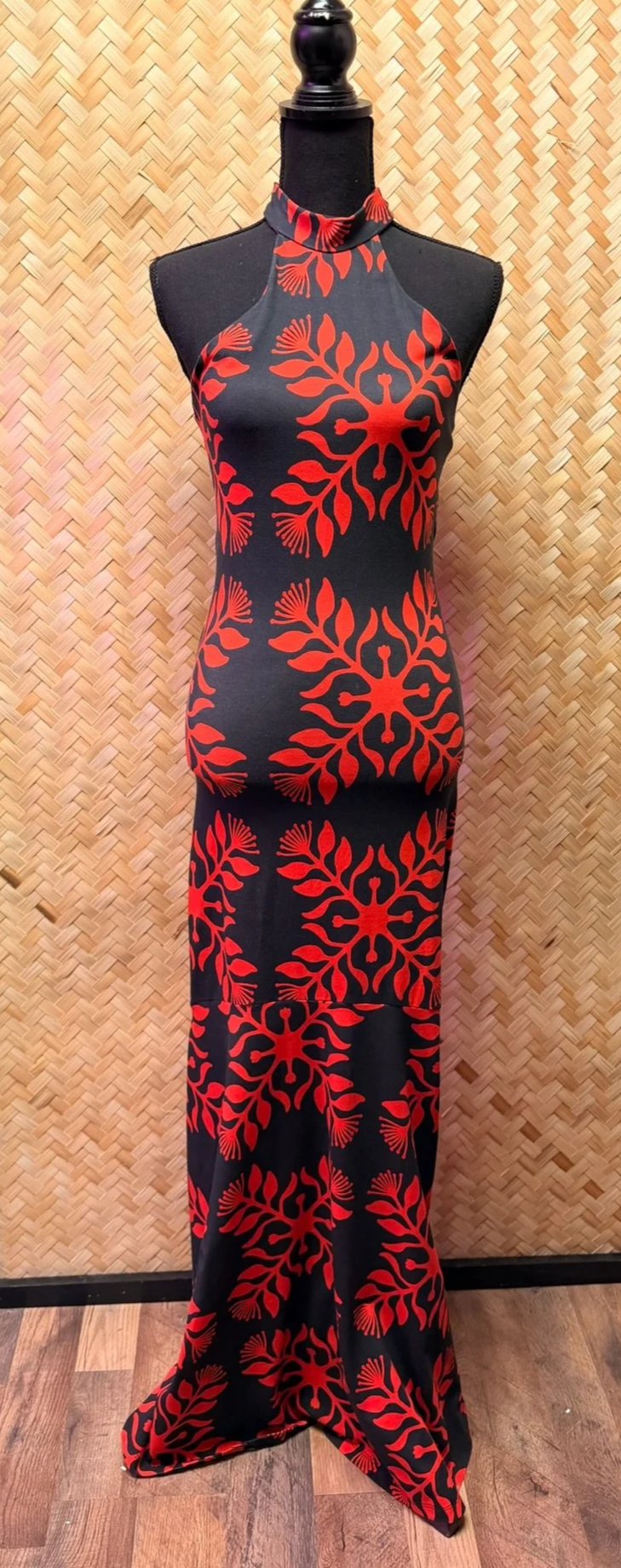 Auana Long Dress | Red/Black | Liko Lehua