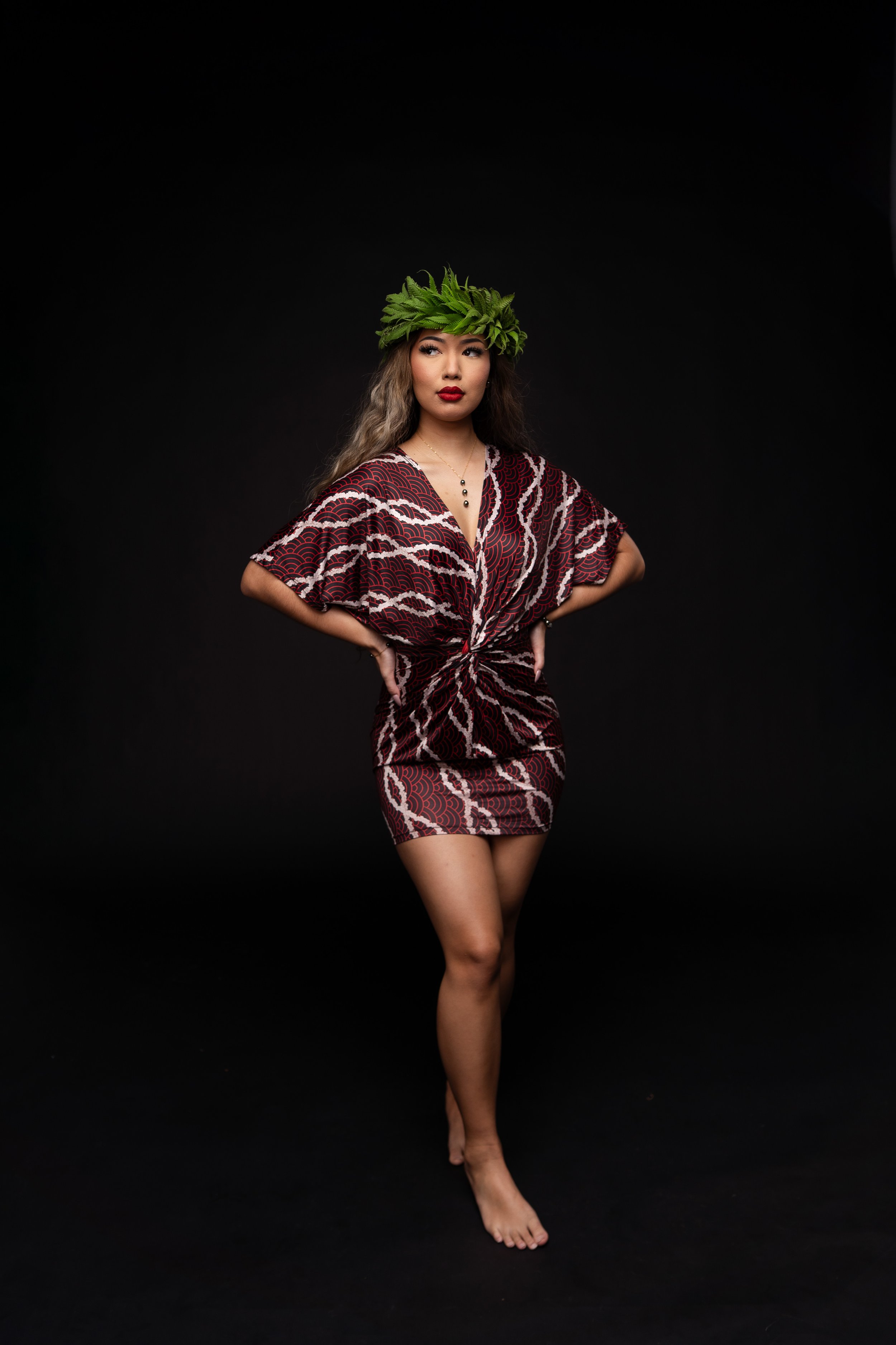Lina Short Dress | Berry Wine | Pupu Aloha