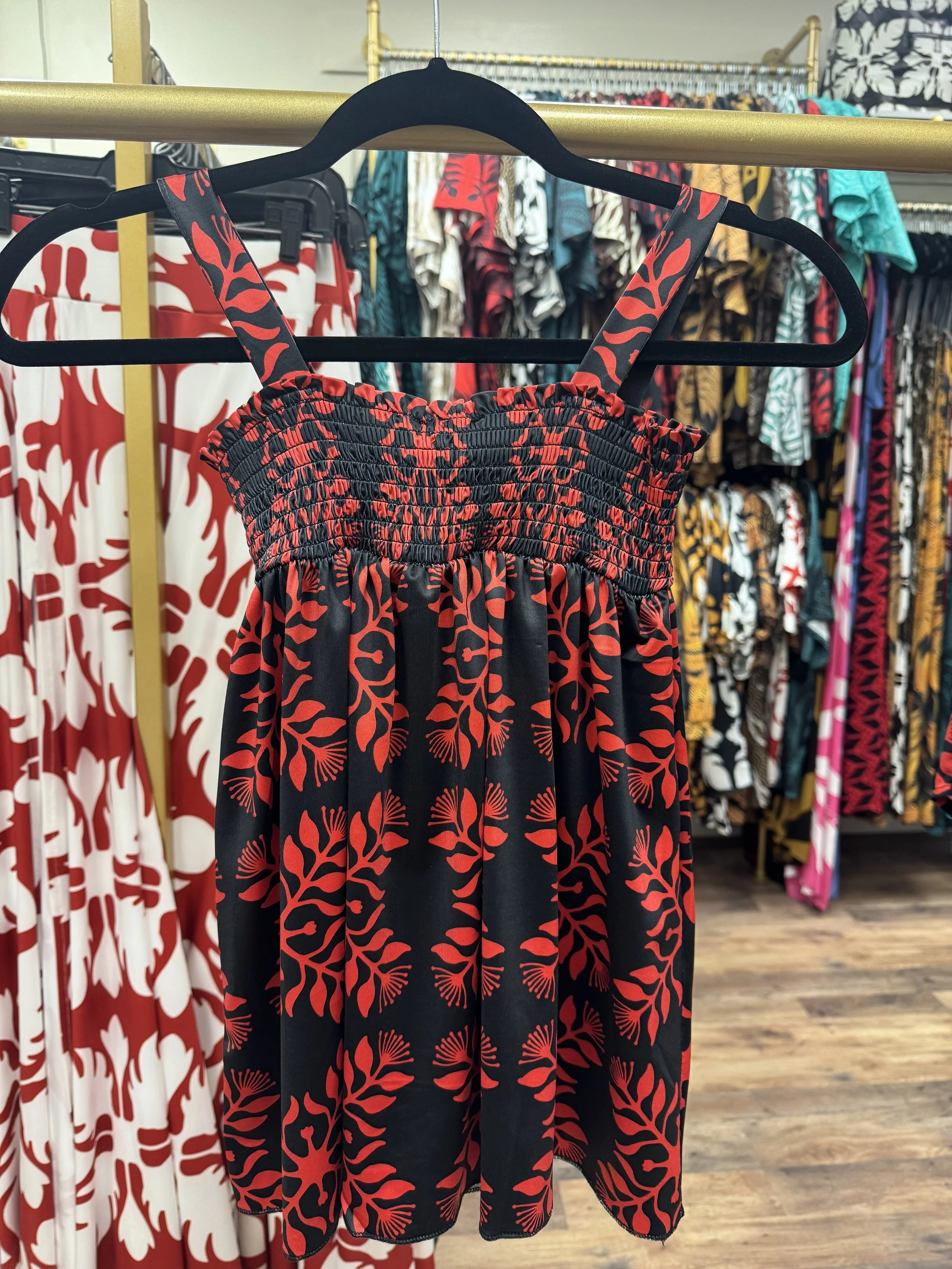 Kaikamahine Sundress | Red/Black | Liko Lehua