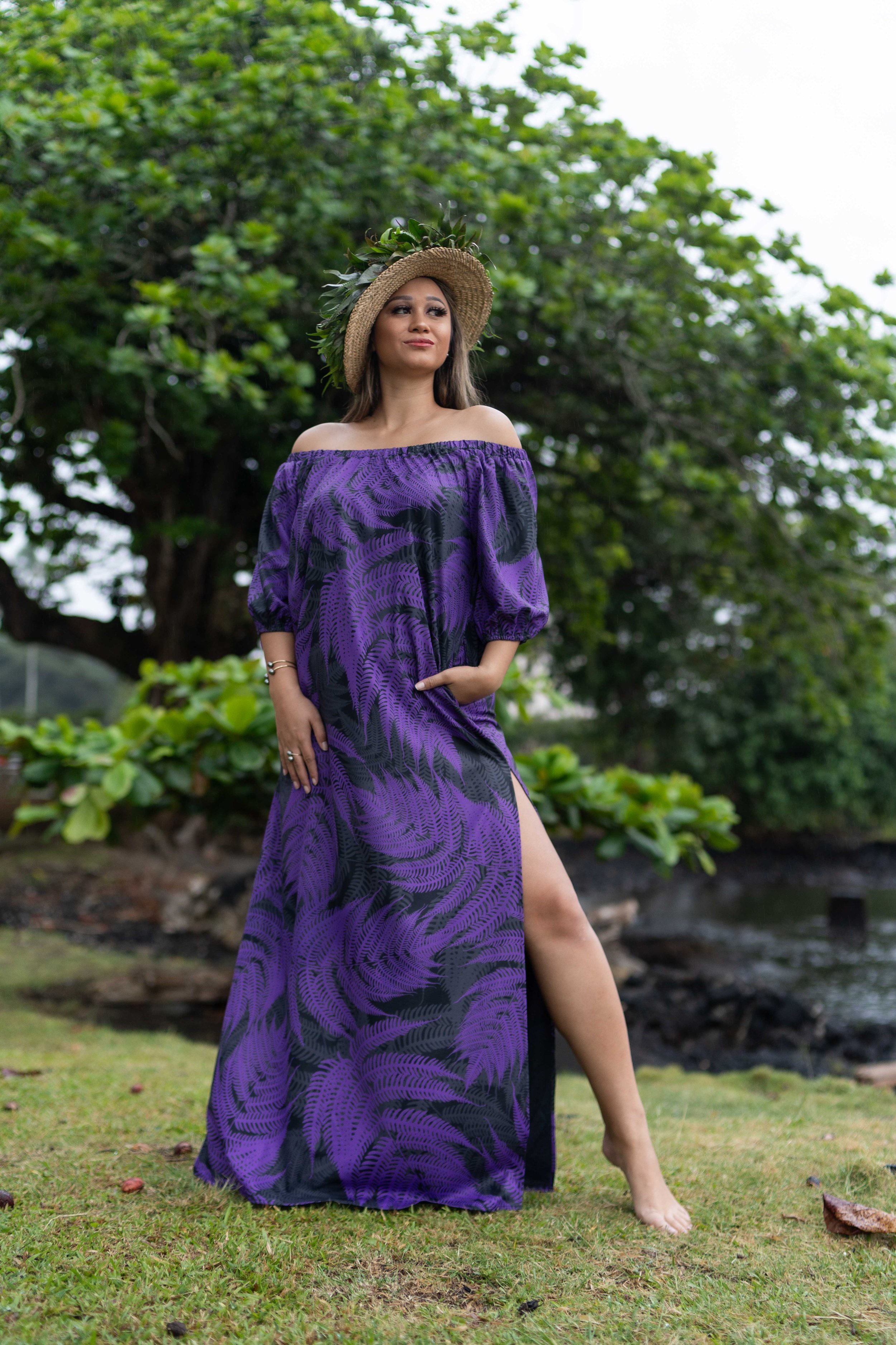 Hiwi Long Dress | Poni/Black | Palapalai