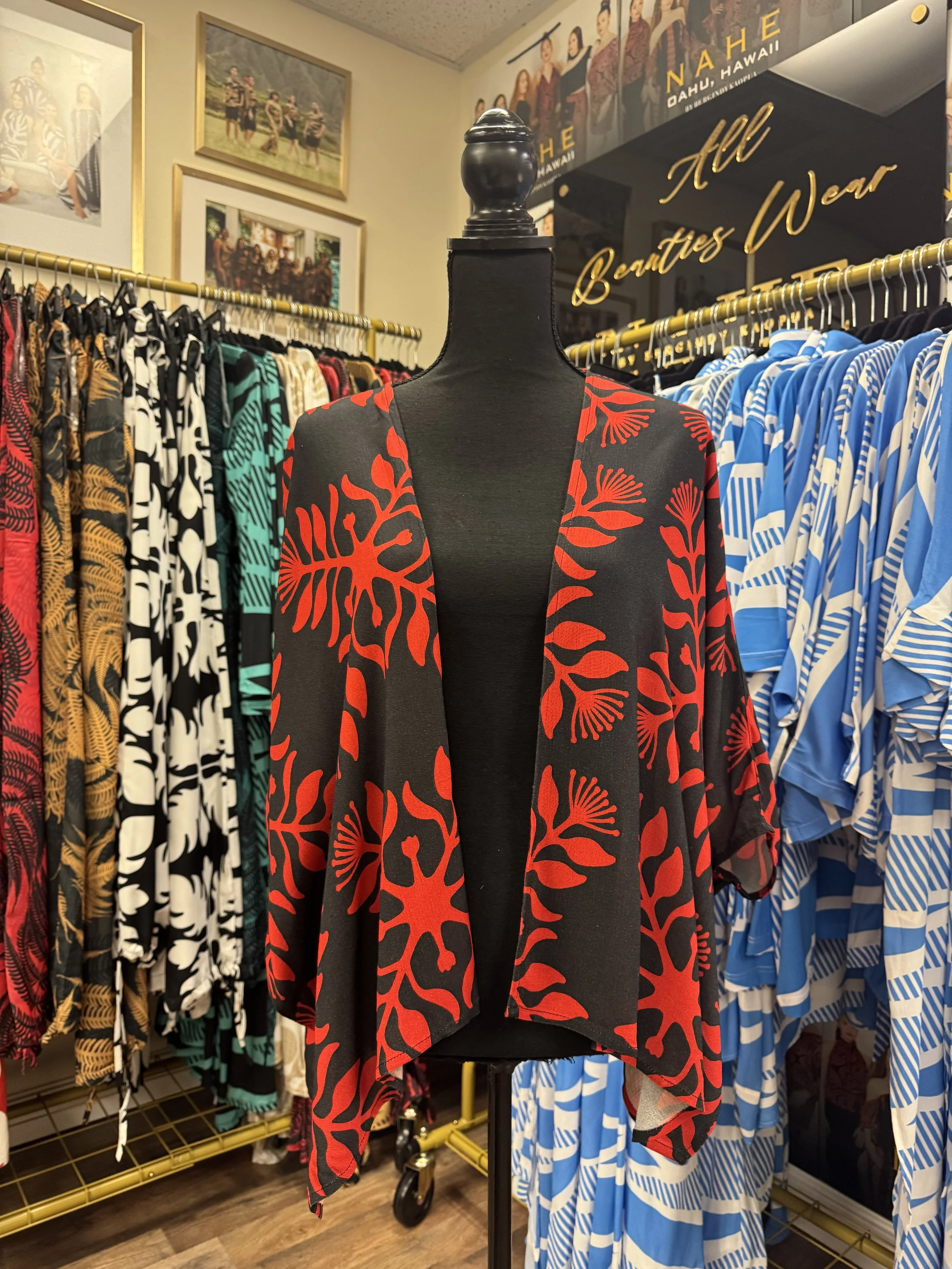 Anela Kimono | Red/Black | Liko Lehua