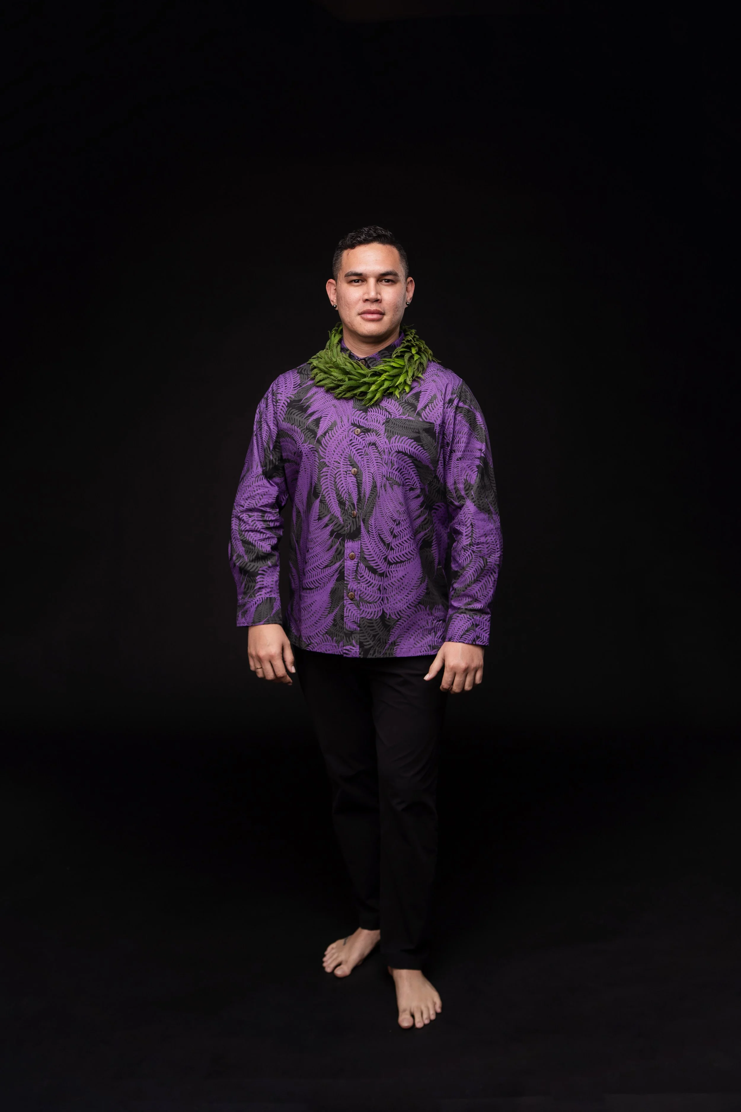 Kane Long Sleeve Button Down | Poni/Black | Palapalai