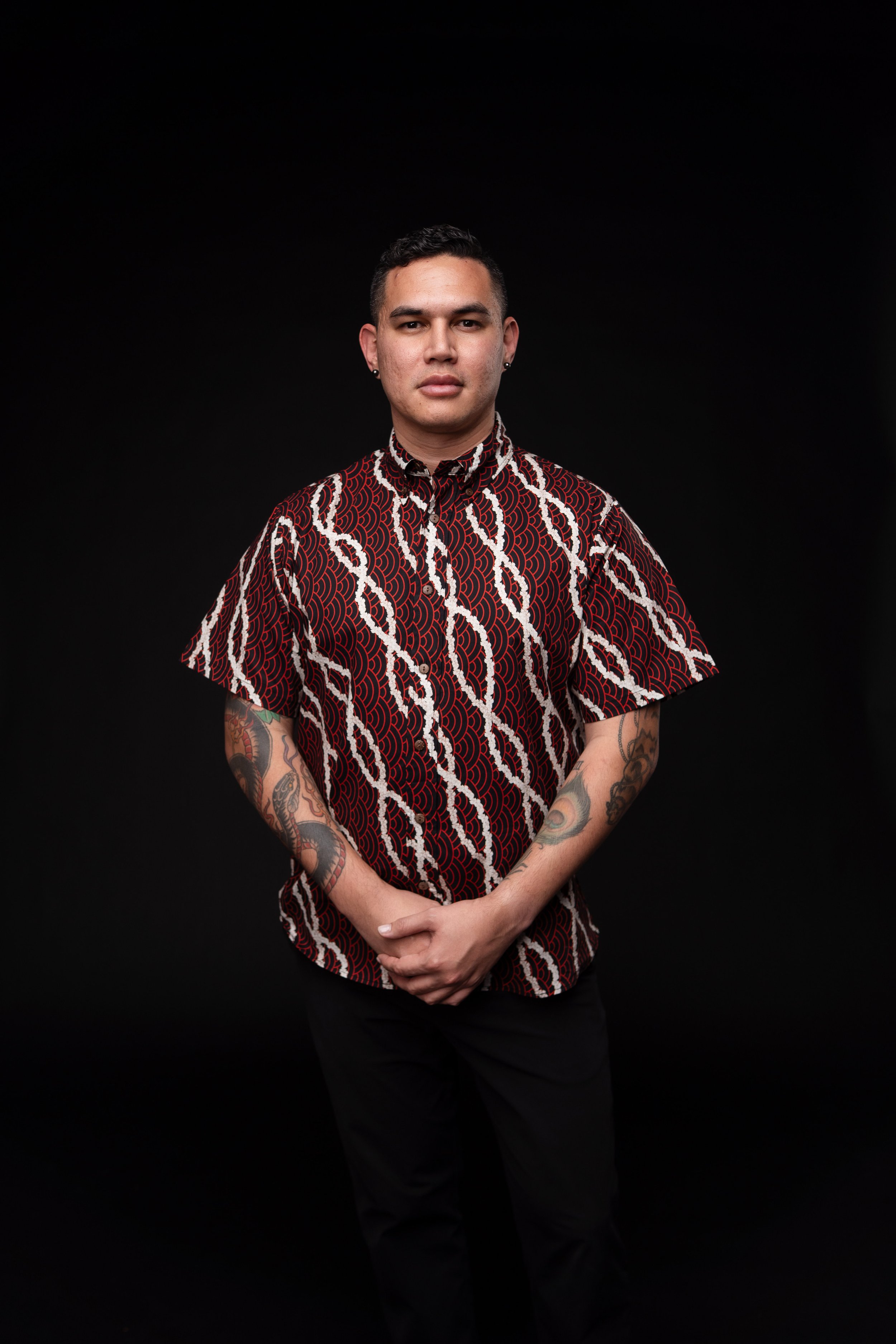 Kane Button Down | Berry Wine | Pupu Aloha