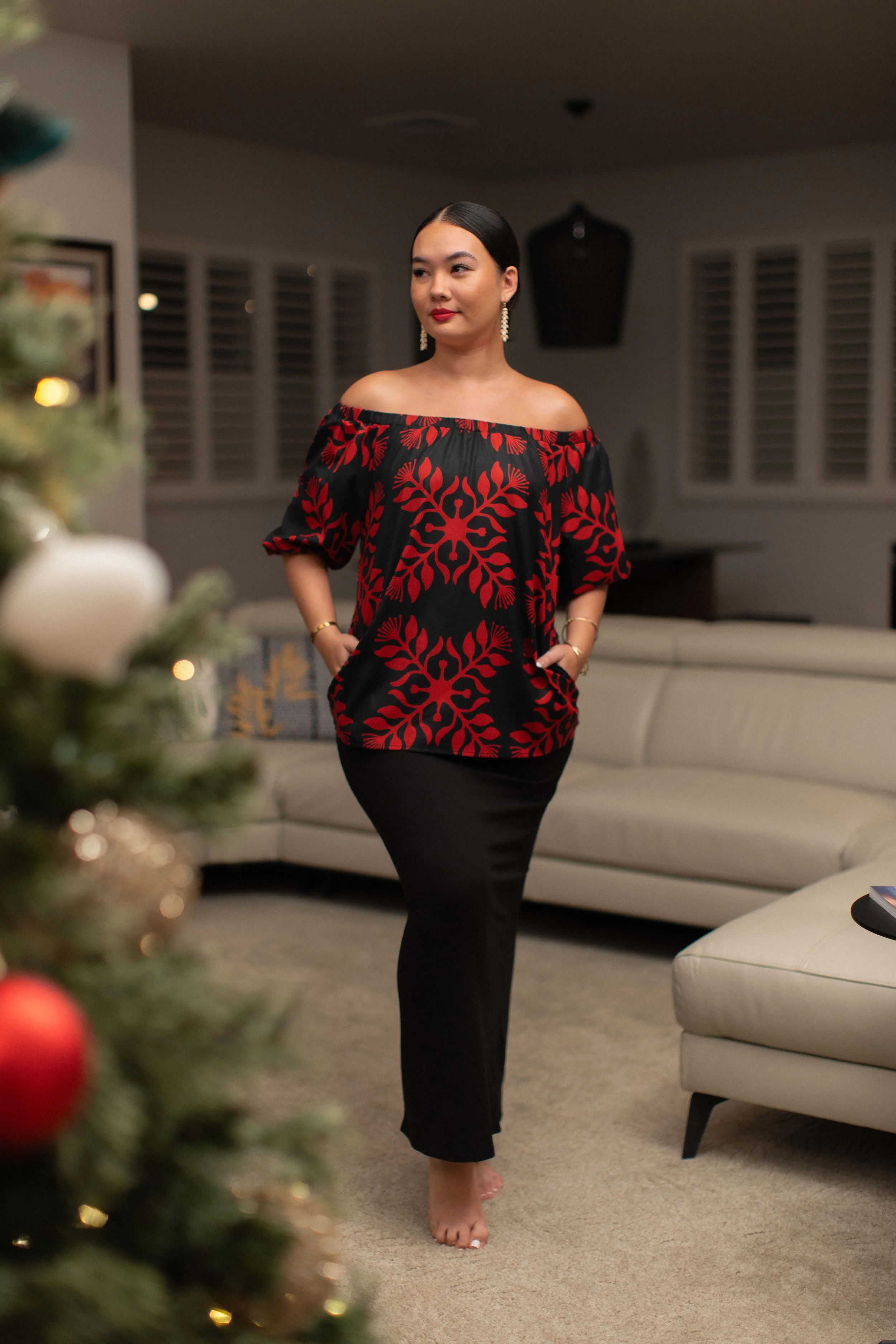 Hiwi Top | Red/Black | Liko Lehua