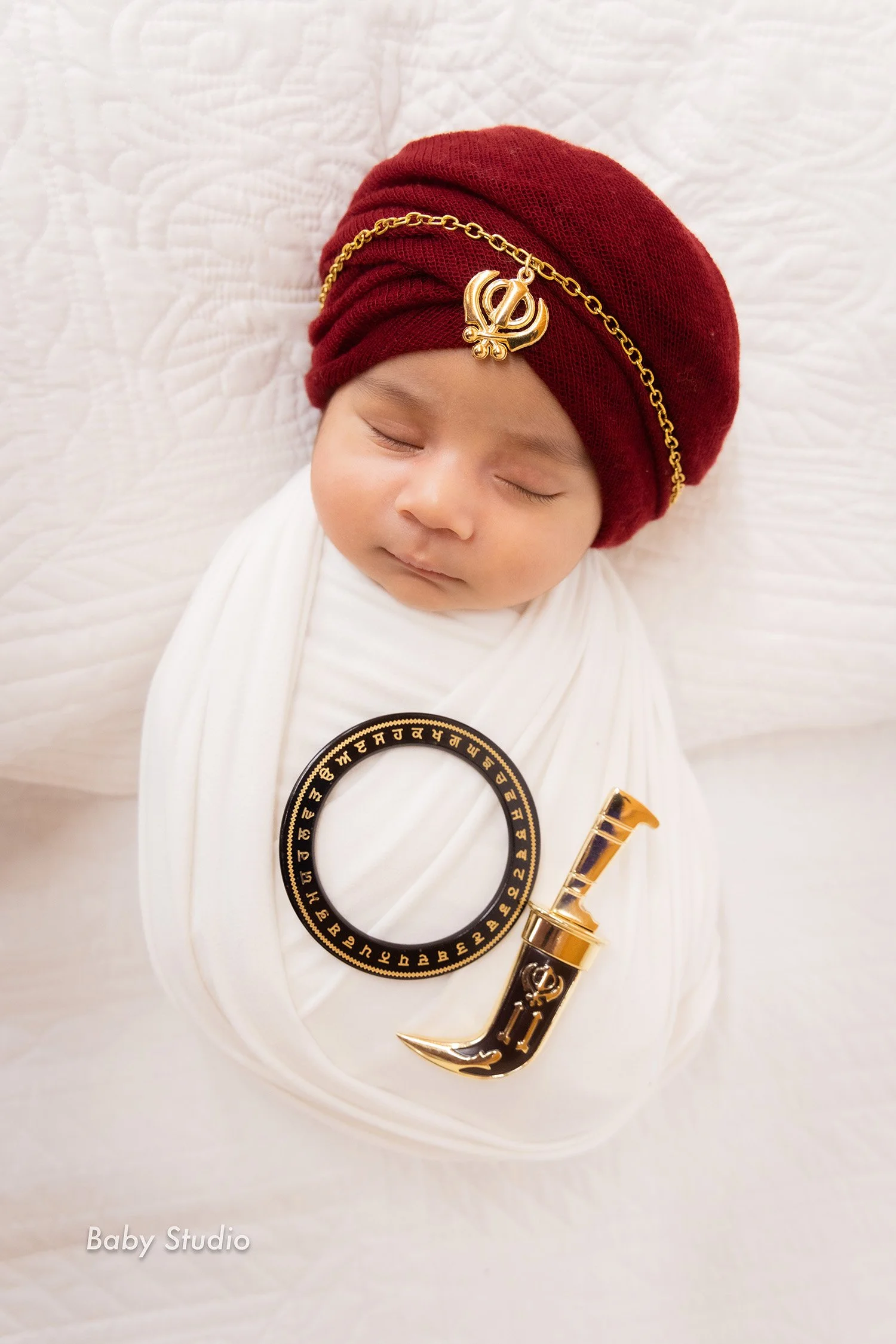 Newborn photography turban sikh newborn photography