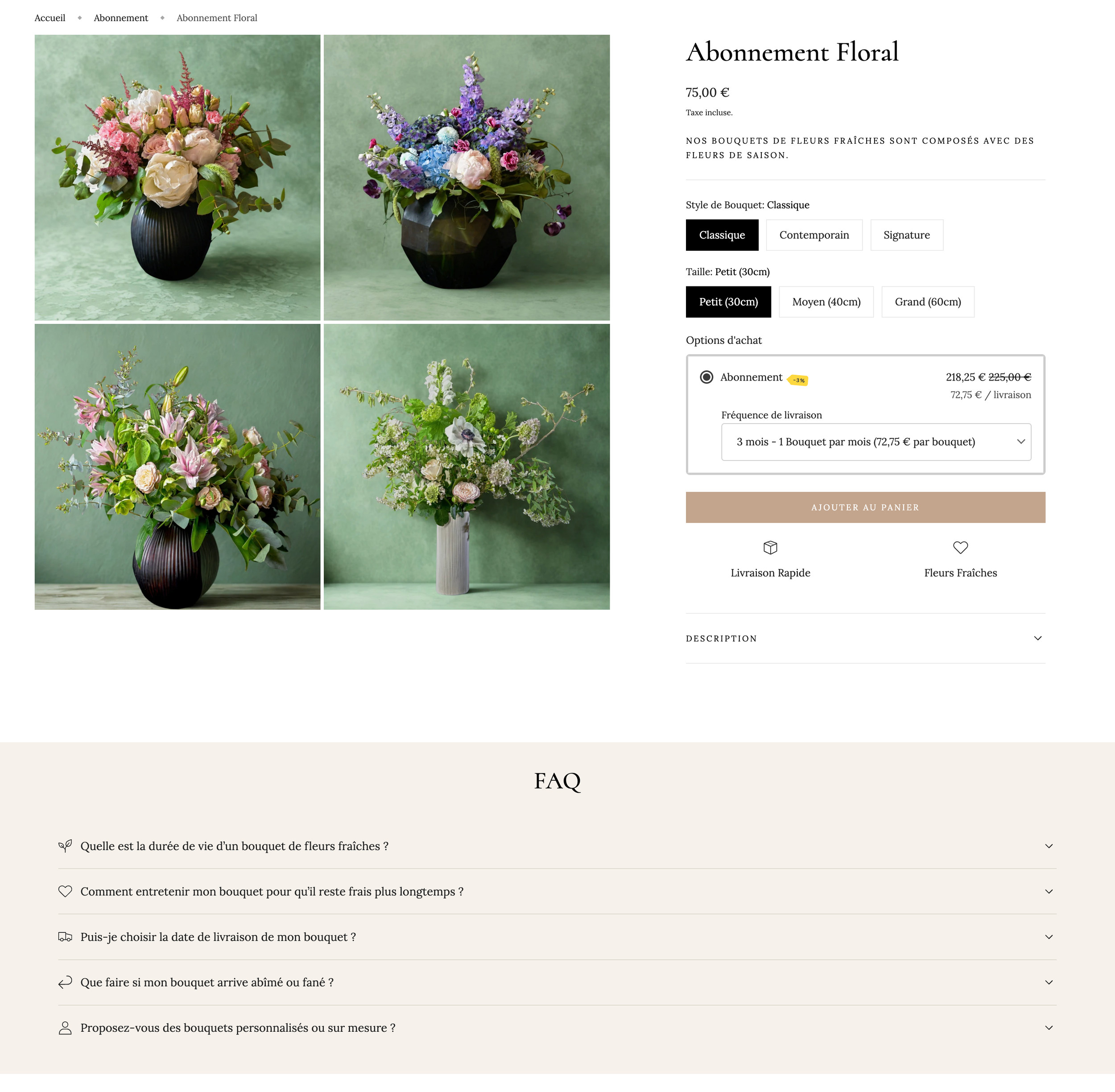 Portfolio - Shopify subscription feature
