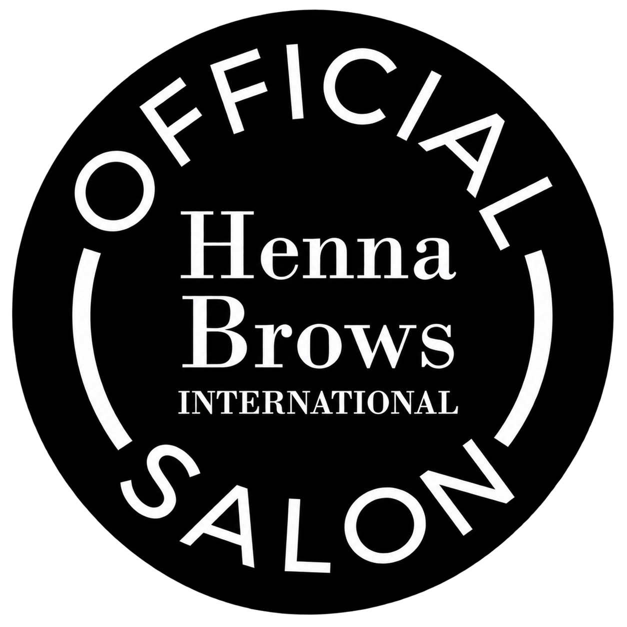Henna Brows International brow tinting logo, used in the brow treatments at Bare Beauty Studio in North Berwick