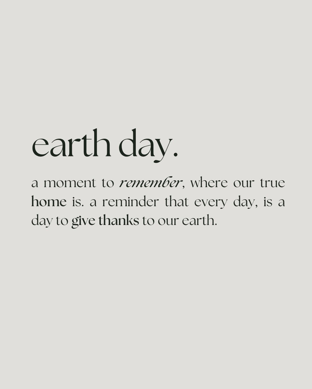 The Earth is not separate from us.
And yet, many of us have learned to live as if it is.

Earth Day can easily become a concept, something we think about, post about, or try to &lsquo;do something for&rsquo;&hellip; 

But beneath that, there is somet