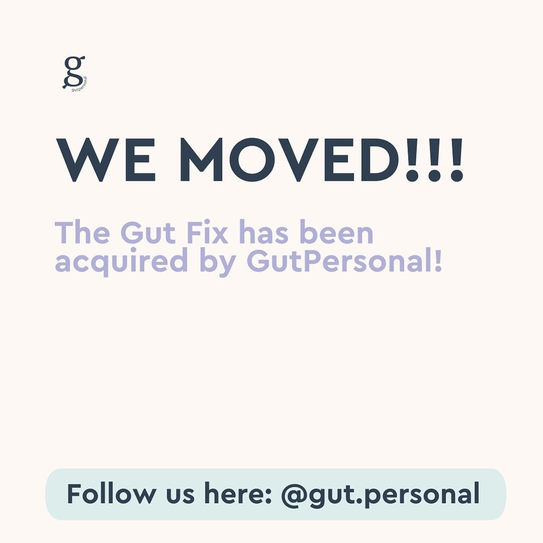 We&rsquo;ve moved!! ✨

All Gut Fix content can now be found over at @gut.personal