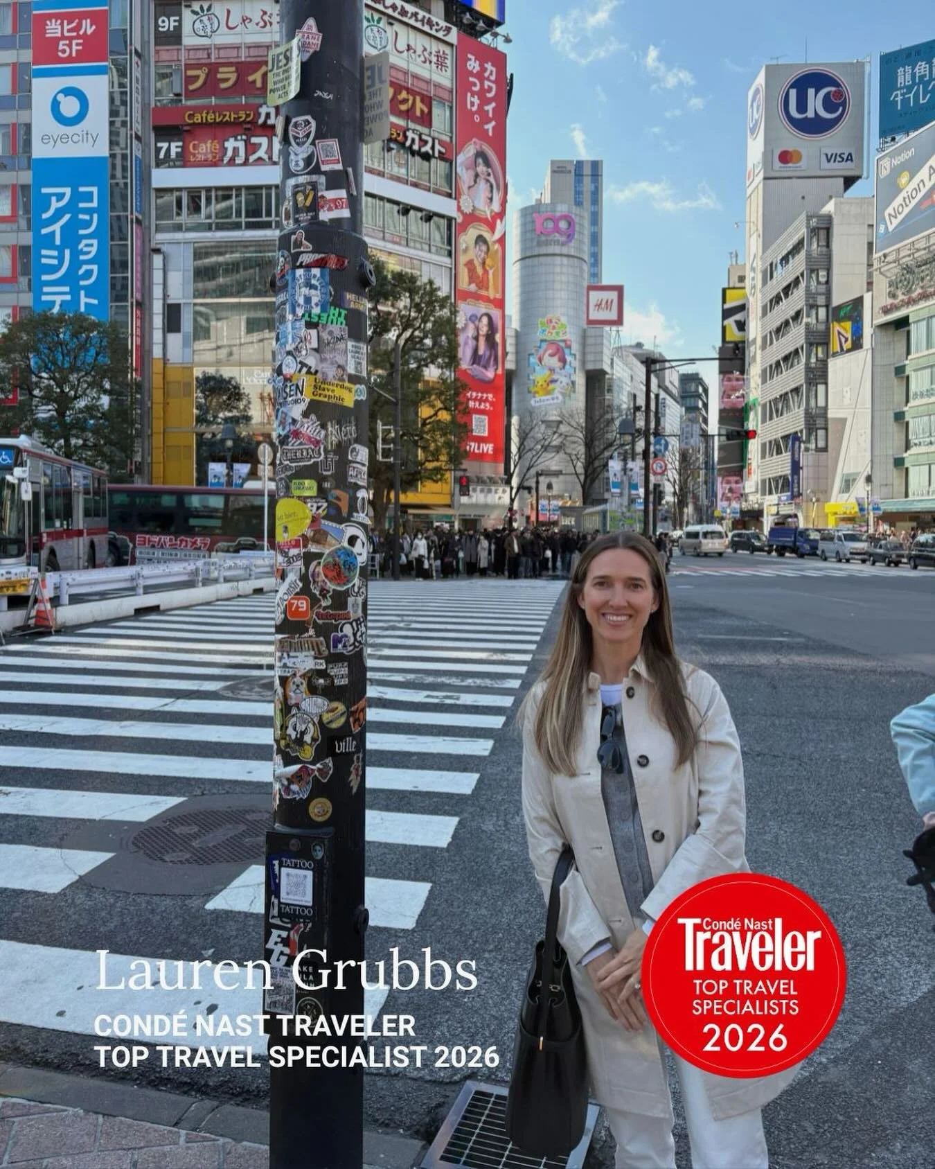 How special to be here in Tokyo as it was announced that I&rsquo;ve been named a @cntraveler Top Travel Specialist. This year marks seven years since I launched Lauren Grubbs Travel Co. and countless trips planned. And while recognition like this is 