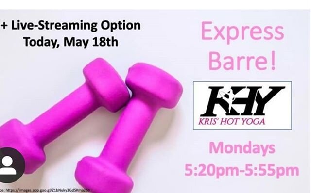 Good Afternoon!! We've got a LIVE Stream 💻 option for You TONIGHT!! Join Stacey at 5:20 for Some KHY Barre!! 🦵 We're getting that LIVE stream schedule 🗓set up for you - Make sure You Sign Up on the App 📲 under Virtual Barre - and Make sure you're
