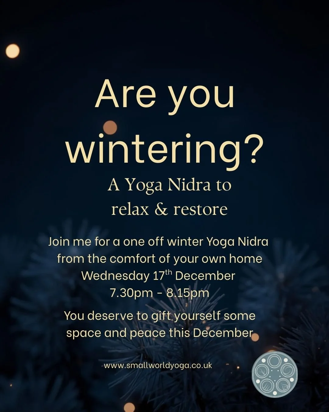 Are you wintering? An online Yoga nidra sesion to relax and restore