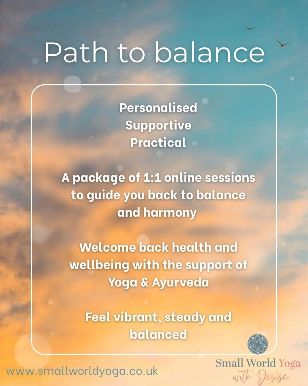 Path to balance 1:1 sessions