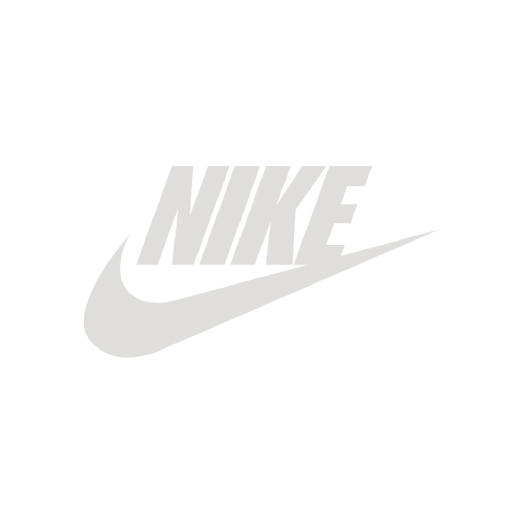Nike logo with swoosh in gray on white background.