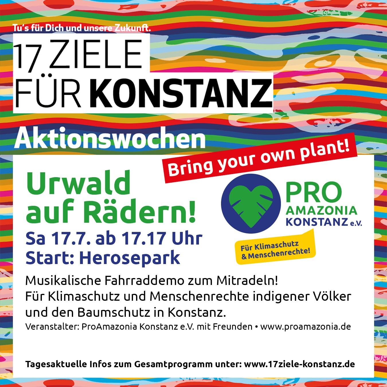 Urwald auf Rädern - eine musikalische Raddemo für Bäume in Konstanz und am Amazonas