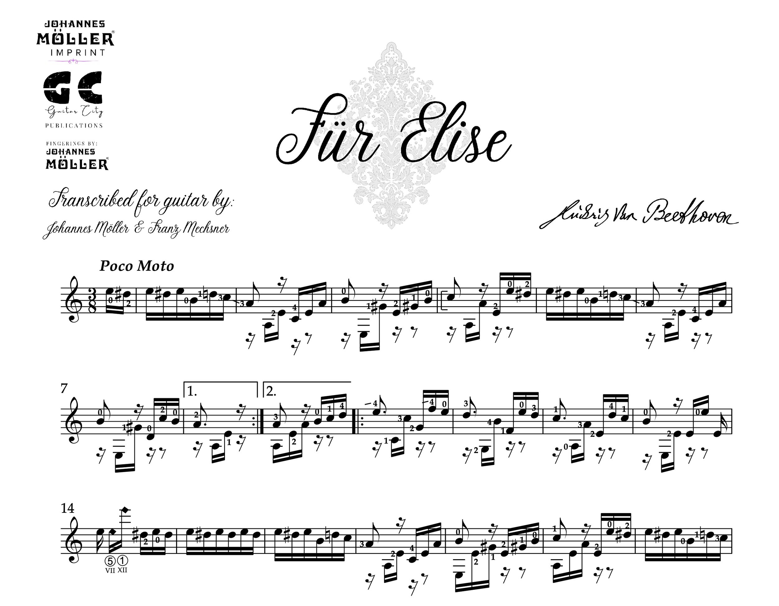 Beethoven - For Elise (1810) - Poco moto - ( Sheet Music Pdf )