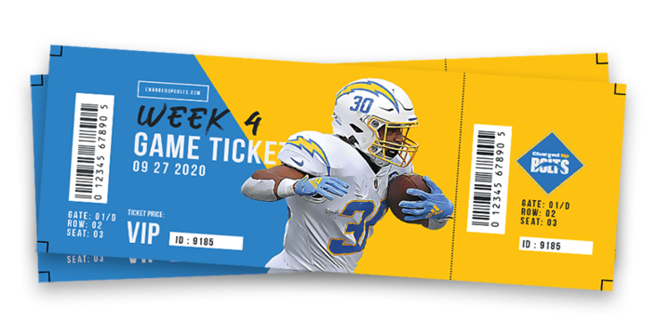 Chargers at Buccaneers: NFL Week 4 Gameday Ticket — Charged Up Bolts