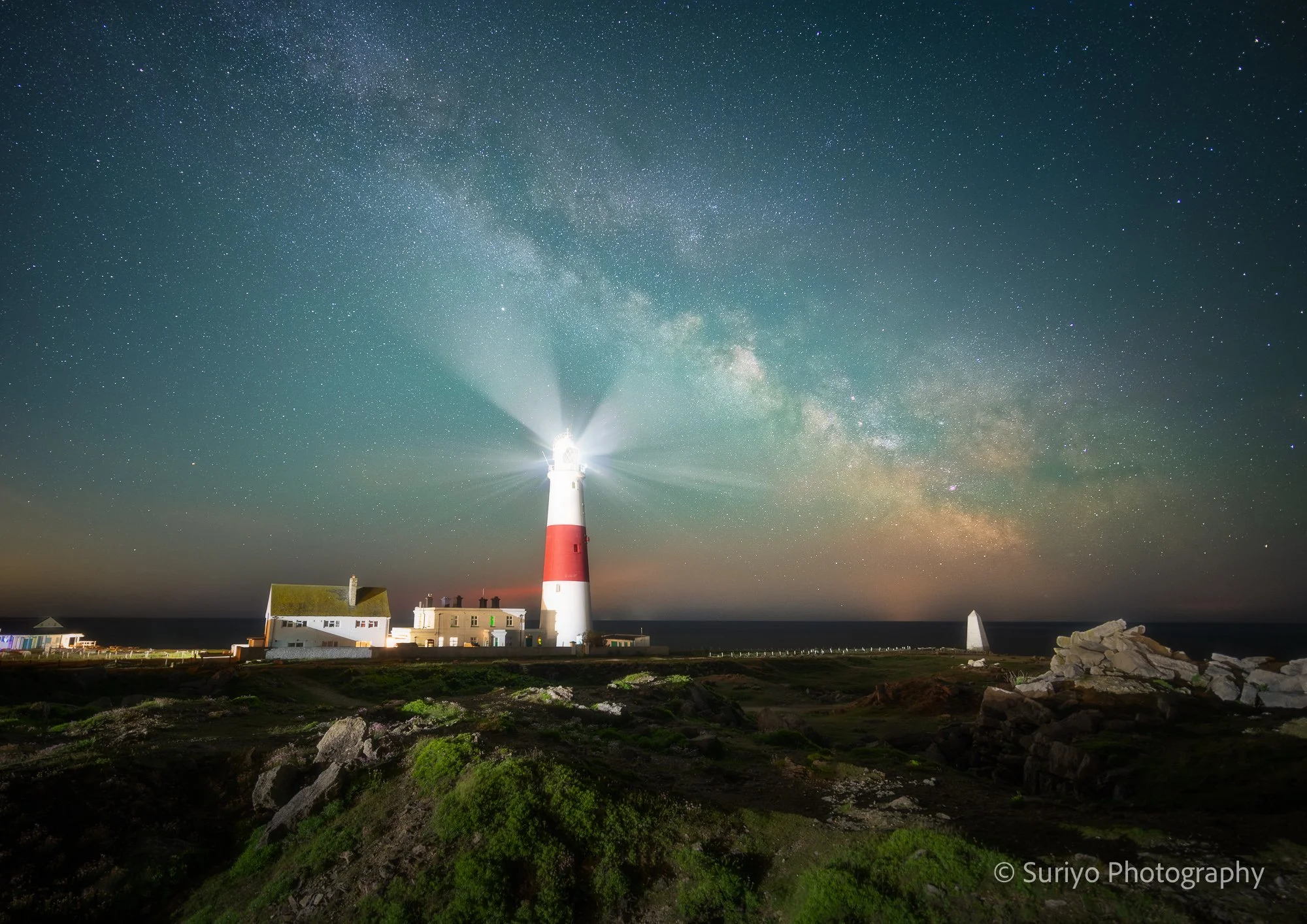 Portland bill lighthouse milky way