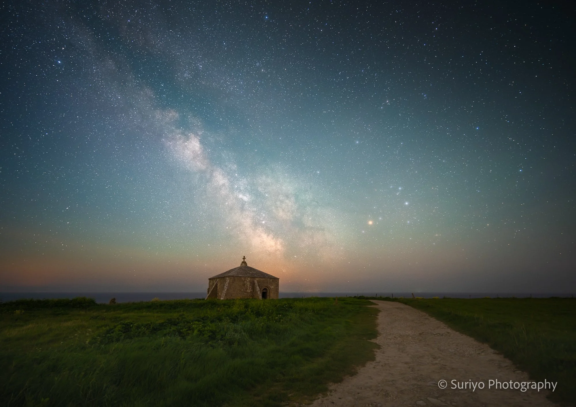 Chapel under the milky way