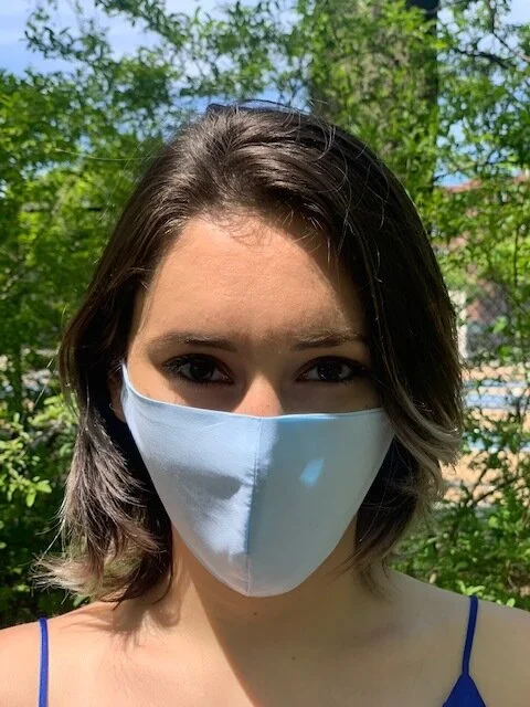 Lt. Blue with Baby Herringbone 