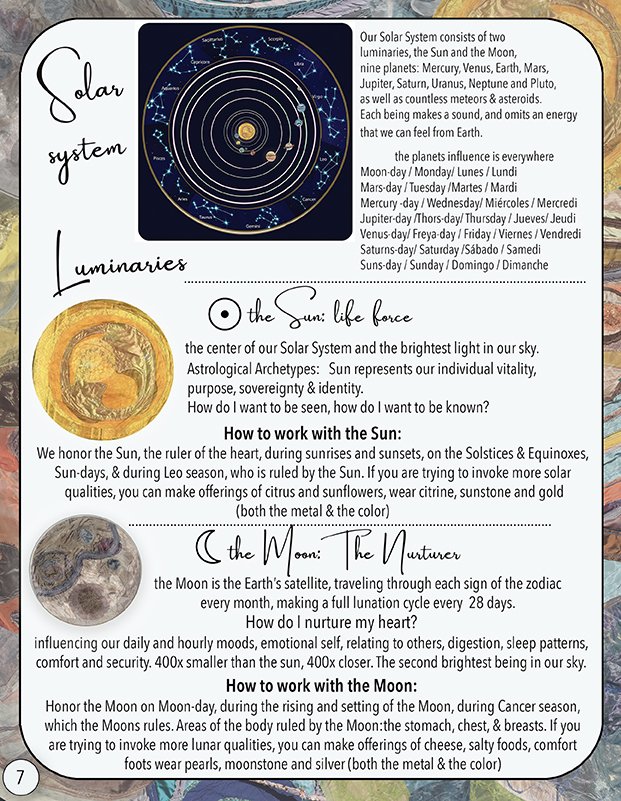 breaking down each of the planets in bite size pieces. this page describes the luminaries, the Sun and the Moon. ach of these planets is tapestry I created in 2015.