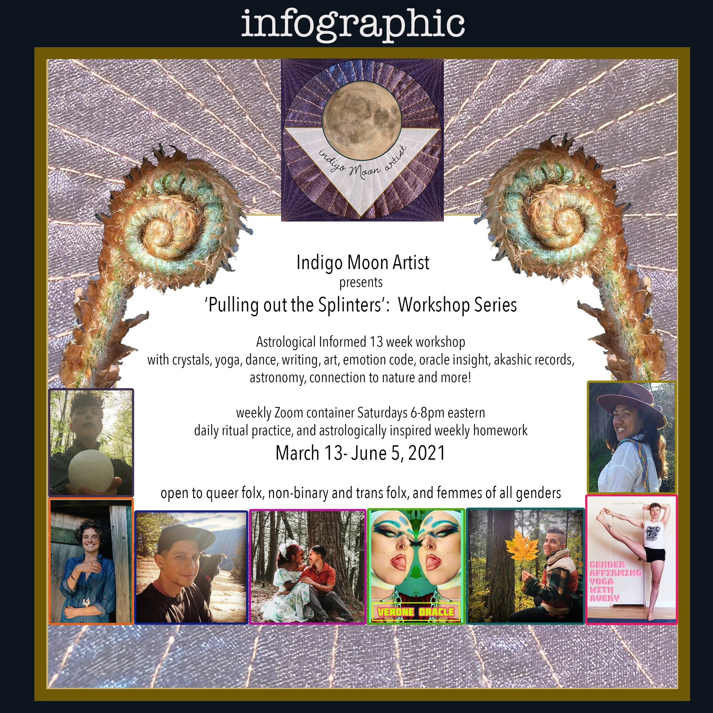 Infographic for Astrological Workshop I facilitated called 'Pulling Out the Splinters'