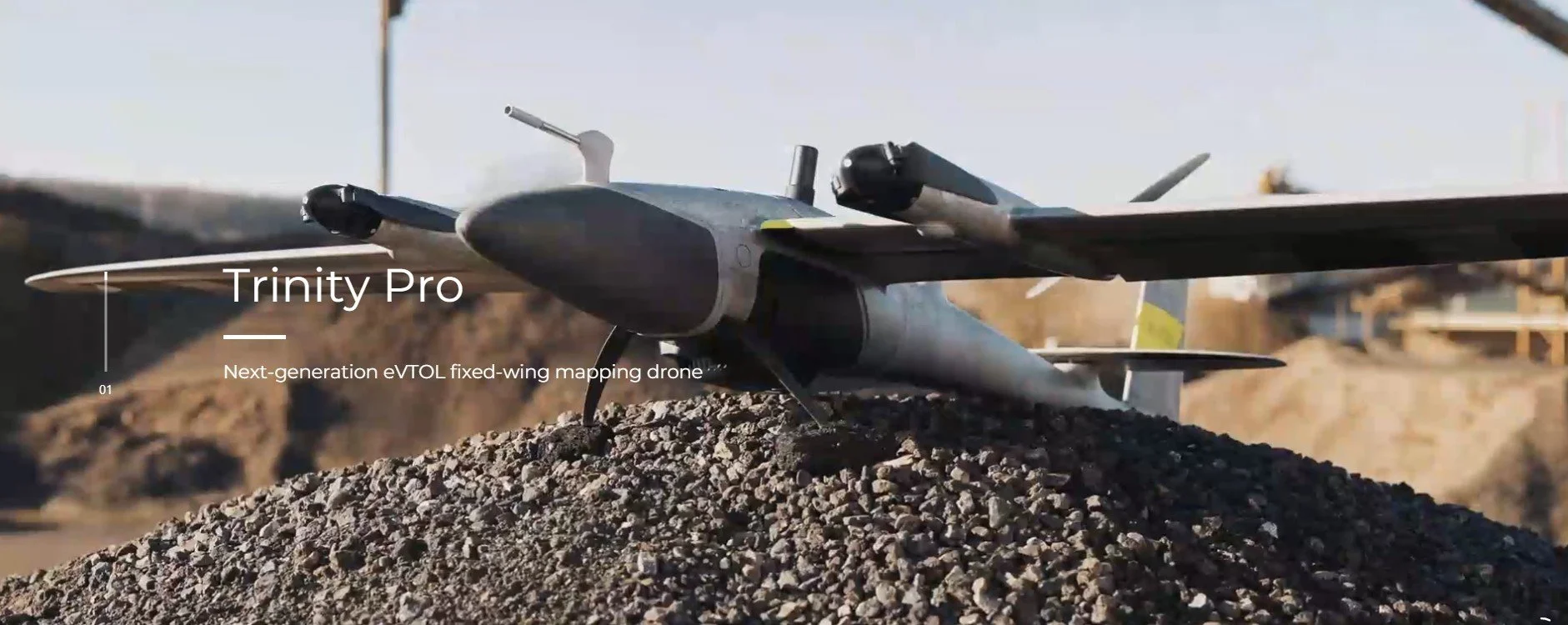 Quantum Systems Trinity Pro VTOL mapping drone for LiDAR and geospatial data collection