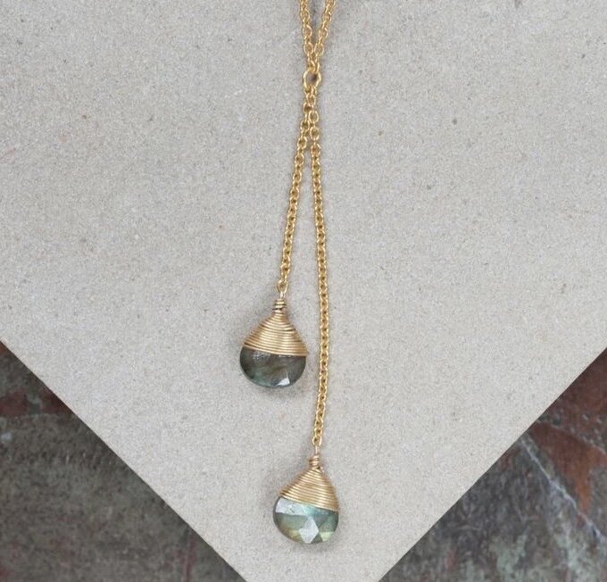 Adara gold and Labradorite necklace
