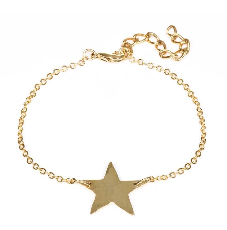Gold plated star bracelet