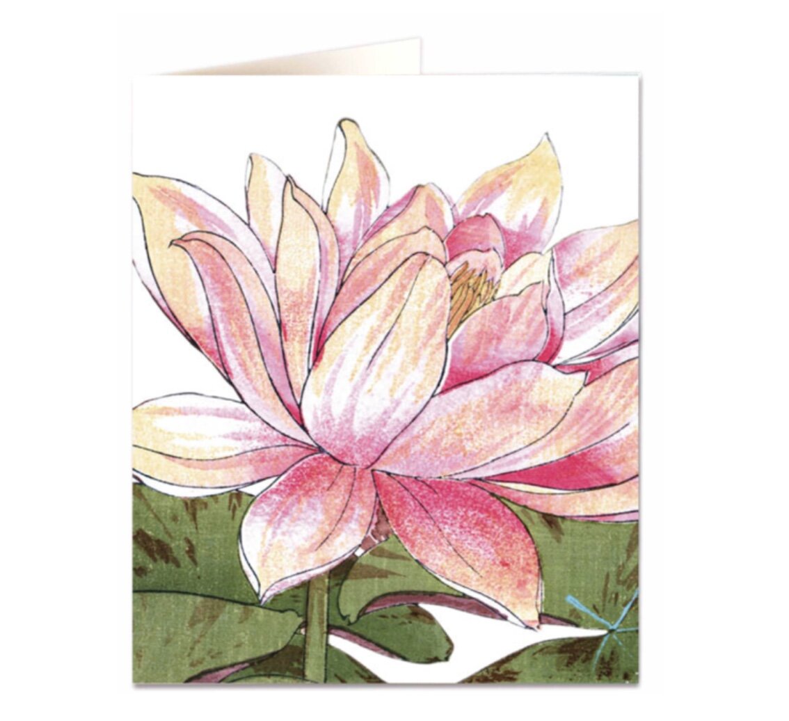 Lotus flower greetings card