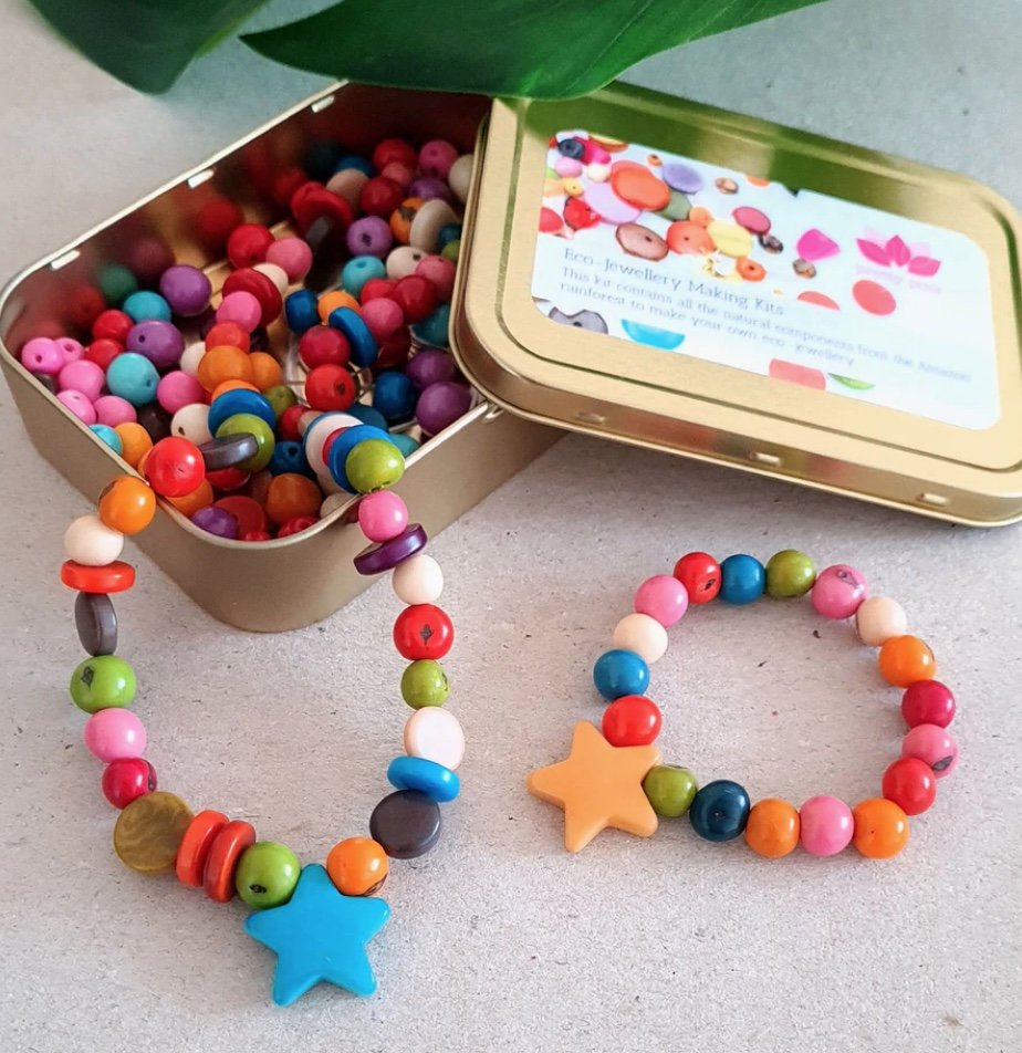 Children's Eco-jewellery making kit - necklace and bracelet