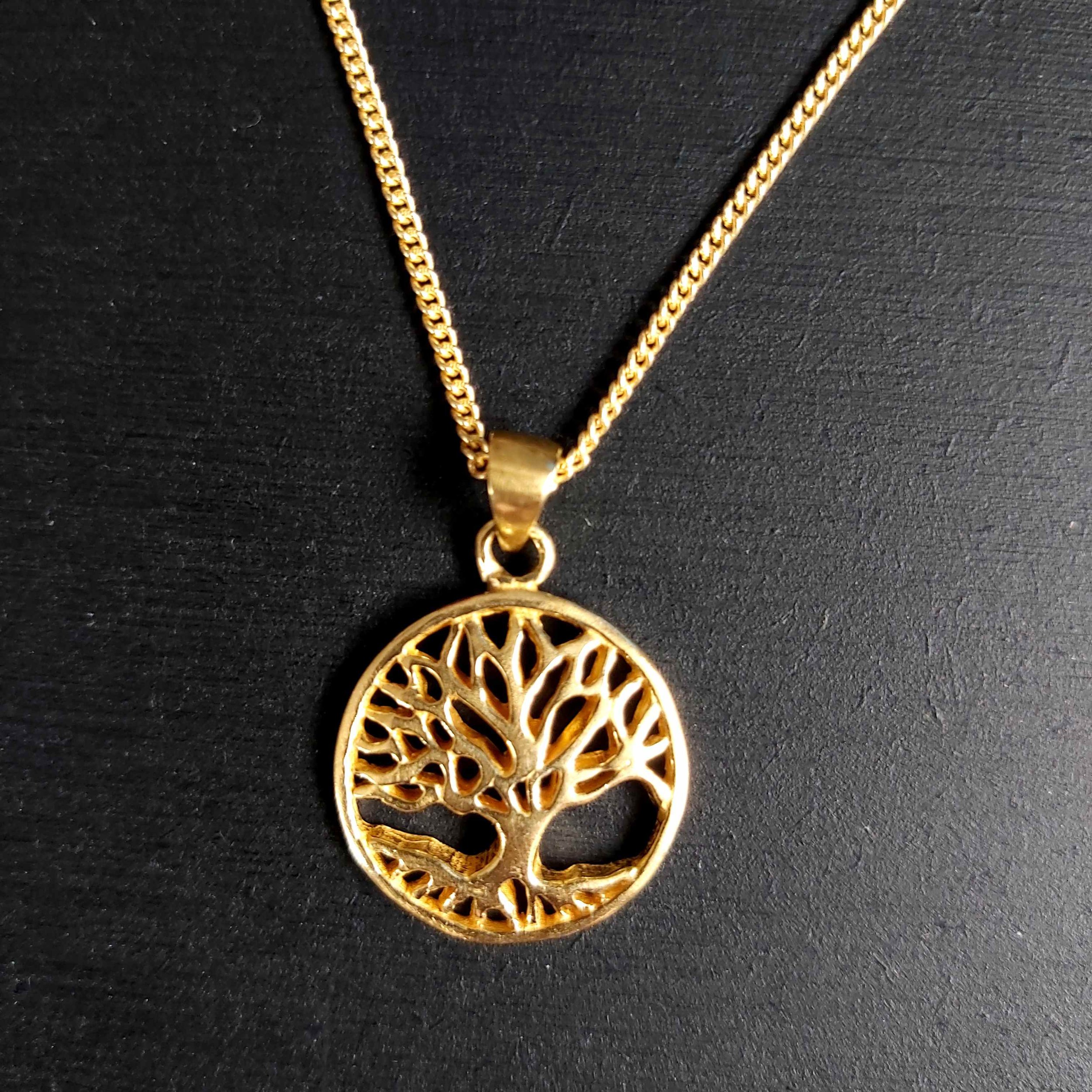 Diamond Tree of Life Pendant in 9ct Yellow Gold