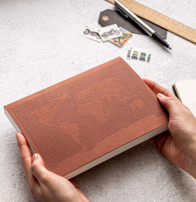 World travel journal - 100% recycled